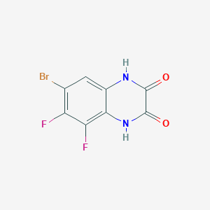 molecular formula C8H3BrF2N2O2 B1383475 7-溴-5,6-二氟喹喔啉-2,3(1H,4H)-二酮 CAS No. 1820707-83-2