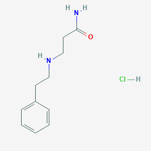 molecular formula C11H17ClN2O B1383476 3-(苯乙基氨基)丙酰胺盐酸盐 CAS No. 120034-99-3