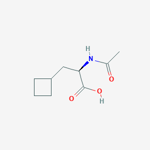 molecular formula C9H15NO3 B1383480 (2R)-3-环丁基-2-乙酰胺基丙酸 CAS No. 1807937-93-4