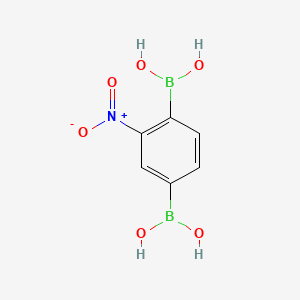 molecular formula C6H7B2NO6 B13834830 p-Benzenediboronic acid, 2-nitro- CAS No. 28362-31-4