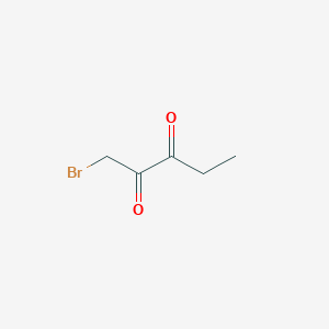 molecular formula C5H7BrO2 B13834847 2,3-Pentanedione,1-bromo- 