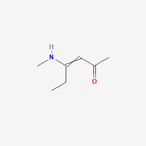 molecular formula C7H13NO B13834849 4-(Methylamino)hex-3-en-2-one 