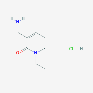 molecular formula C8H13ClN2O B1383485 3-(氨甲基)-1-乙基-1,2-二氢吡啶-2-酮盐酸盐 CAS No. 1795440-08-2