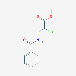 molecular formula C11H12ClNO3 B1383487 2-氯-3-(苯甲酰胺甲基)丙酸甲酯 CAS No. 1702112-18-2