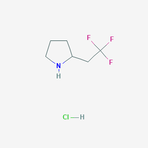 molecular formula C6H11ClF3N B1383488 2-(2,2,2-三氟乙基)吡咯烷盐酸盐 CAS No. 1795277-48-3