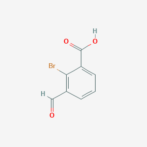 molecular formula C8H5BrO3 B1383494 2-Bromo-3-formylbenzoic acid CAS No. 1289208-00-9