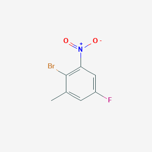 molecular formula C7H5BrFNO2 B1383498 2-Bromo-5-fluoro-1-methyl-3-nitrobenzene CAS No. 1463053-91-9