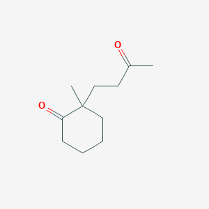 molecular formula C11H18O2 B13834989 2-Methyl-2-(3-oxo-butyl)-cyclohexanone 