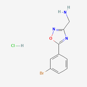 [5-(3-Bromophenyl)-1,2,4-oxadiazol-3-yl]methanamine hydrochloride