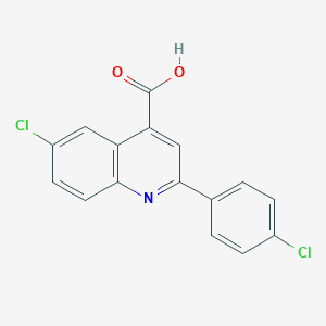 molecular formula C16H9Cl2NO2 B138350 6-Chloro-2-(4-chlorophenyl)quinoline-4-carboxylic acid CAS No. 126088-20-8