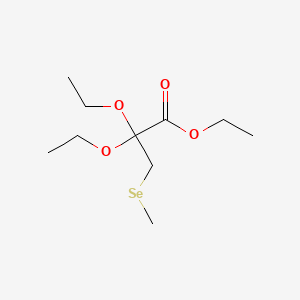 molecular formula C10H20O4Se B13835036 Ethyl 2,2-diethoxy-3-(methylselanyl)propanoate 