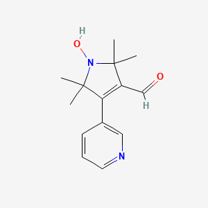 molecular formula C14H18N2O2 B13835037 1-Hydroxy-2,2,5,5-tetramethyl-4-pyridin-3-ylpyrrole-3-carbaldehyde 