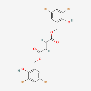 molecular formula C18H12Br4O6 B13835068 Bis(3,5-dibromo-2-hydroxybenzyl) fumarate 