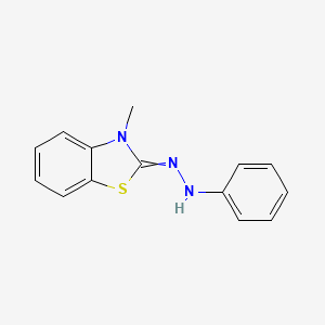 molecular formula C14H13N3S B13835161 N-[(3-methyl-1,3-benzothiazol-2-ylidene)amino]aniline 