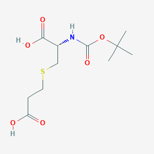 molecular formula C11H19NO6S B1383522 (2S)-3-(2-Carboxyethylsulfanyl)-2-[(2-methylpropan-2-yl)oxycarbonylamino]propanoic acid CAS No. 1354484-98-2