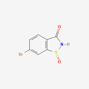 molecular formula C7H4BrNO2S B1383528 6-Bromobenzo[d]isothiazol-3(2H)-one 1-oxide CAS No. 1427080-37-2