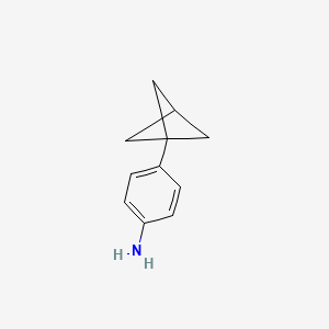 molecular formula C11H13N B1383530 4-(Bicyclo[1.1.1]pentan-1-yl)aniline CAS No. 1823343-61-8