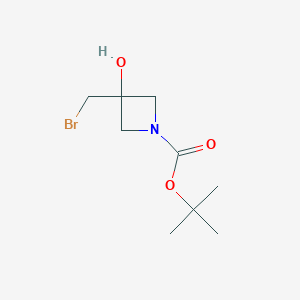 molecular formula C9H16BrNO3 B1383535 Tert-butyl 3-(bromomethyl)-3-hydroxyazetidine-1-carboxylate CAS No. 1428330-69-1