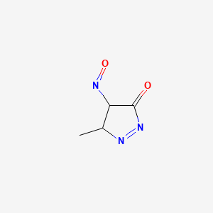 molecular formula C4H5N3O2 B13835384 3-Methyl-4-nitroso-1-pyrazolin-5-one 