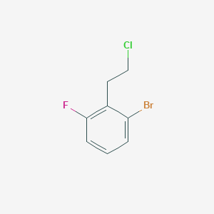 molecular formula C8H7BrClF B1383542 Benzene, 1-bromo-2-(2-chloroethyl)-3-fluoro- CAS No. 1379297-49-0