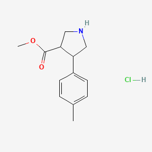 molecular formula C13H18ClNO2 B13835427 Methyl 4-(4-methylphenyl)pyrrolidine-3-carboxylate;hydrochloride 