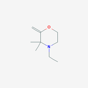 molecular formula C9H17NO B13835532 Morpholine,4-ethyl-3,3-dimethyl-2-methylene- 