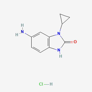 6-amino-1-cyclopropyl-1H-1,3-benzodiazol-2-ol hydrochloride