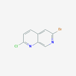 molecular formula C8H4BrClN2 B1383557 6-Bromo-2-chloro-1,7-naphthyridine CAS No. 1246554-46-0