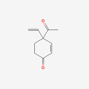 molecular formula C10H12O2 B13835608 4-Acetyl-4-ethenylcyclohex-2-en-1-one 