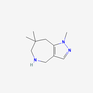 1,7,7-trimethyl-1H,4H,5H,6H,7H,8H-pyrazolo[4,3-c]azepine