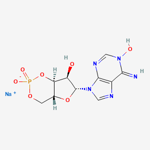 molecular formula C10H11N5NaO7P B13835657 Adenosine N1-oxide-3',5'-cyclic monophosphate sodium salt 