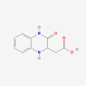 B138357 1,2,3,4-Tetrahydro-3-oxo-2-quinoxalineacetic acid CAS No. 136584-14-0