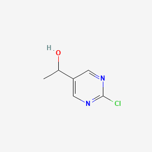 molecular formula C6H7ClN2O B1383570 1-(2-Chloropyrimidin-5-yl)ethan-1-ol CAS No. 1279822-48-8