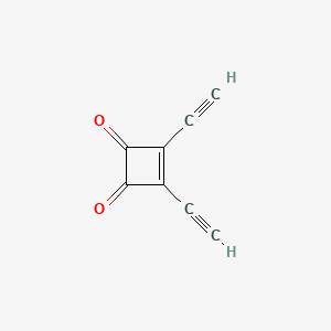 molecular formula C8H2O2 B13835776 3,4-Diethynylcyclobut-3-ene-1,2-dione 