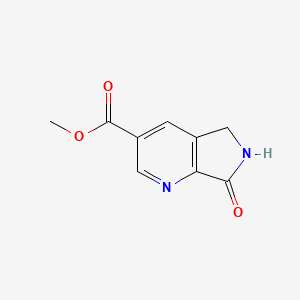 molecular formula C9H8N2O3 B1383579 methyl 7-oxo-5H,6H,7H-pyrrolo[3,4-b]pyridine-3-carboxylate CAS No. 1822620-12-1