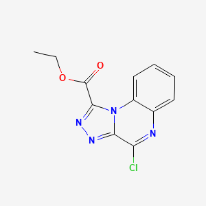molecular formula C12H9ClN4O2 B1383588 Ethyl 4-chloro-[1,2,4]triazolo[4,3-a]quinoxaline-1-carboxylate CAS No. 1251017-01-2