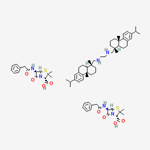 molecular formula C74H100N6O8S2 B13835911 Penicillin G hydrabamine CAS No. 3344-16-9