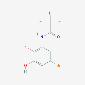 molecular formula C8H4BrF4NO2 B1383598 N-(5-Bromo-2-fluoro-3-hydroxyphenyl)-2,2,2-trifluoroacetamide CAS No. 1881291-06-0