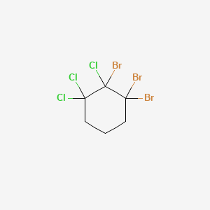 molecular formula C6H6Br3Cl3 B13836029 Tribromotrichlorocyclohexane CAS No. 30554-73-5