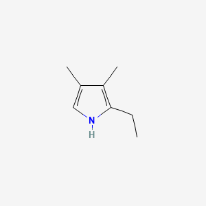 molecular formula C8H13N B13836091 1H-Pyrrole, 2-ethyl-3,4-dimethyl- 