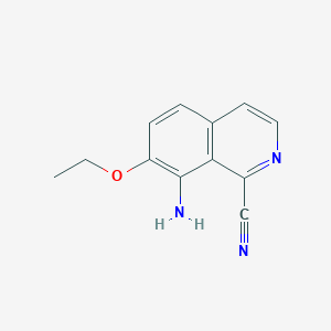 molecular formula C12H11N3O B138362 8-Amino-7-ethoxyisoquinoline-1-carbonitrile CAS No. 138223-19-5
