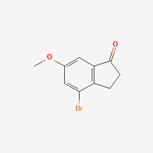molecular formula C10H9BrO2 B1383622 4-bromo-6-methoxy-2,3-dihydro-1H-inden-1-one CAS No. 98946-95-3