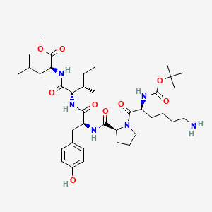 molecular formula C38H62N6O9 B1383628 Boc-(Lys9)-Neurotensin (9-13)-methyl ester CAS No. 89545-20-0