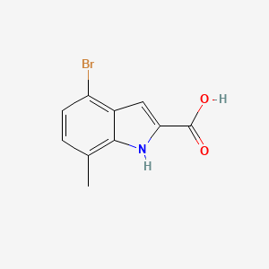 molecular formula C10H8BrNO2 B1383631 4-bromo-7-methyl-1H-indole-2-carboxylic acid CAS No. 909873-84-3