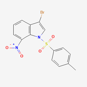 molecular formula C15H11BrN2O4S B1383642 3-Bromo-7-nitro-1-tosyl-1H-indole CAS No. 2091135-02-1