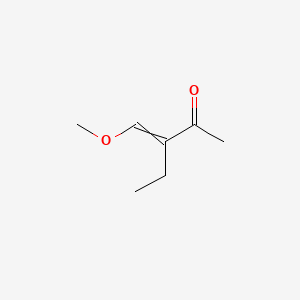molecular formula C7H12O2 B13836421 2-Pentanone, 3-(methoxymethylene)- 