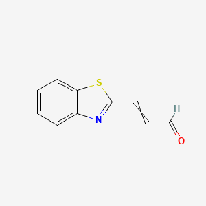 molecular formula C10H7NOS B13836449 2-Propenal, 3-(2-benzothiazolyl)- 