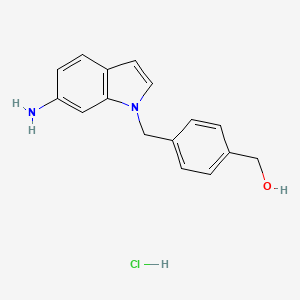 molecular formula C16H17ClN2O B1383647 {4-[(6-amino-1H-indol-1-yl)methyl]phenyl}methanol hydrochloride CAS No. 2060000-63-5