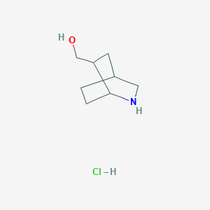 molecular formula C8H16ClNO B1383648 {2-Azabicyclo[2.2.2]octan-6-yl}methanol hydrochloride CAS No. 2031261-04-6
