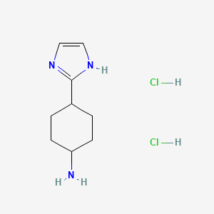 molecular formula C9H17Cl2N3 B1383652 (1r,4r)-4-(1H-imidazol-2-yl)cyclohexan-1-amine dihydrochloride CAS No. 2059913-83-4